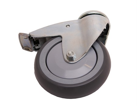 Hjul 125x32mm, broms, antistatiskt